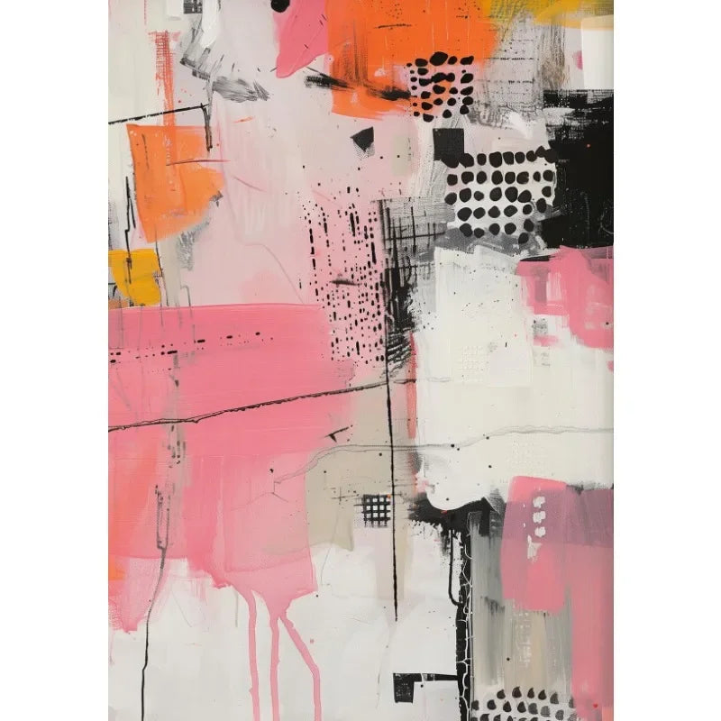 Modern Abstract Colourful Poster Minimalist Contemporary Artworks Canvas Painting Wall Art Fashion Living Room Home Decor Mural