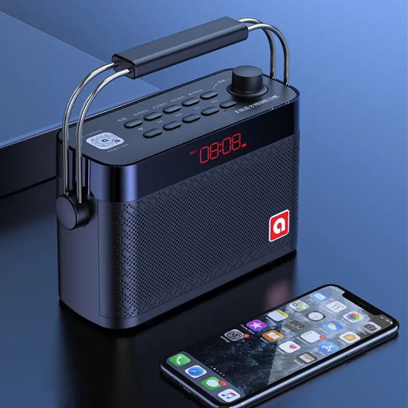 Wireless Sound WiFi Network Broadcast FM Radio Bluetooth 5.0 Speaker TF Card U Disk Hifi Music Player Bass Mp3 Portable Speakers
