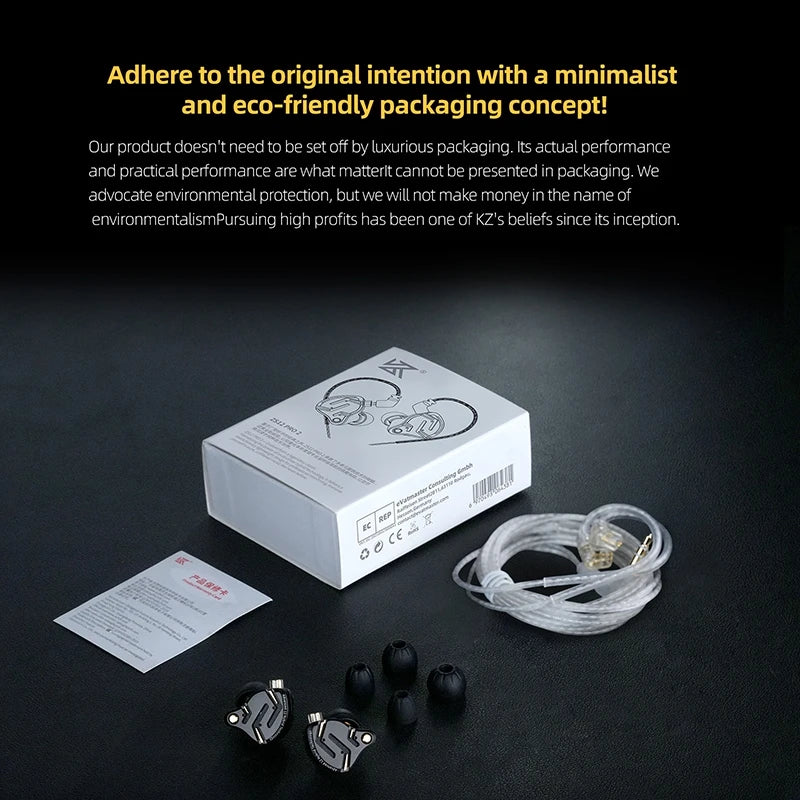 KZ ZS12 PRO 2 1DD+5BA  Flagship-Grade Super Linear Hybrid Wired Headphones 3.5mm/typec Detachable Cable HIFI Gaming Headest
