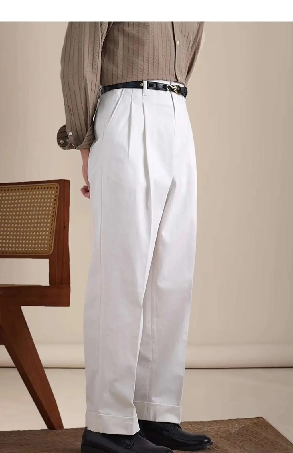 Men Dress Pants Men's Trendy Cotton 2025 Mens Social European Style Business Casual Pants Black White Trousers Formal Pants