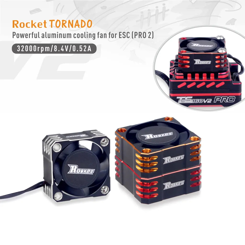 Rocket RC Fan 25mm 30mm 35mm 40mm 50mm SURPASS HOBBY Heat Dissipation Cooling Fan for For 1/10 1/8 Brushless Motor RC Car Part.