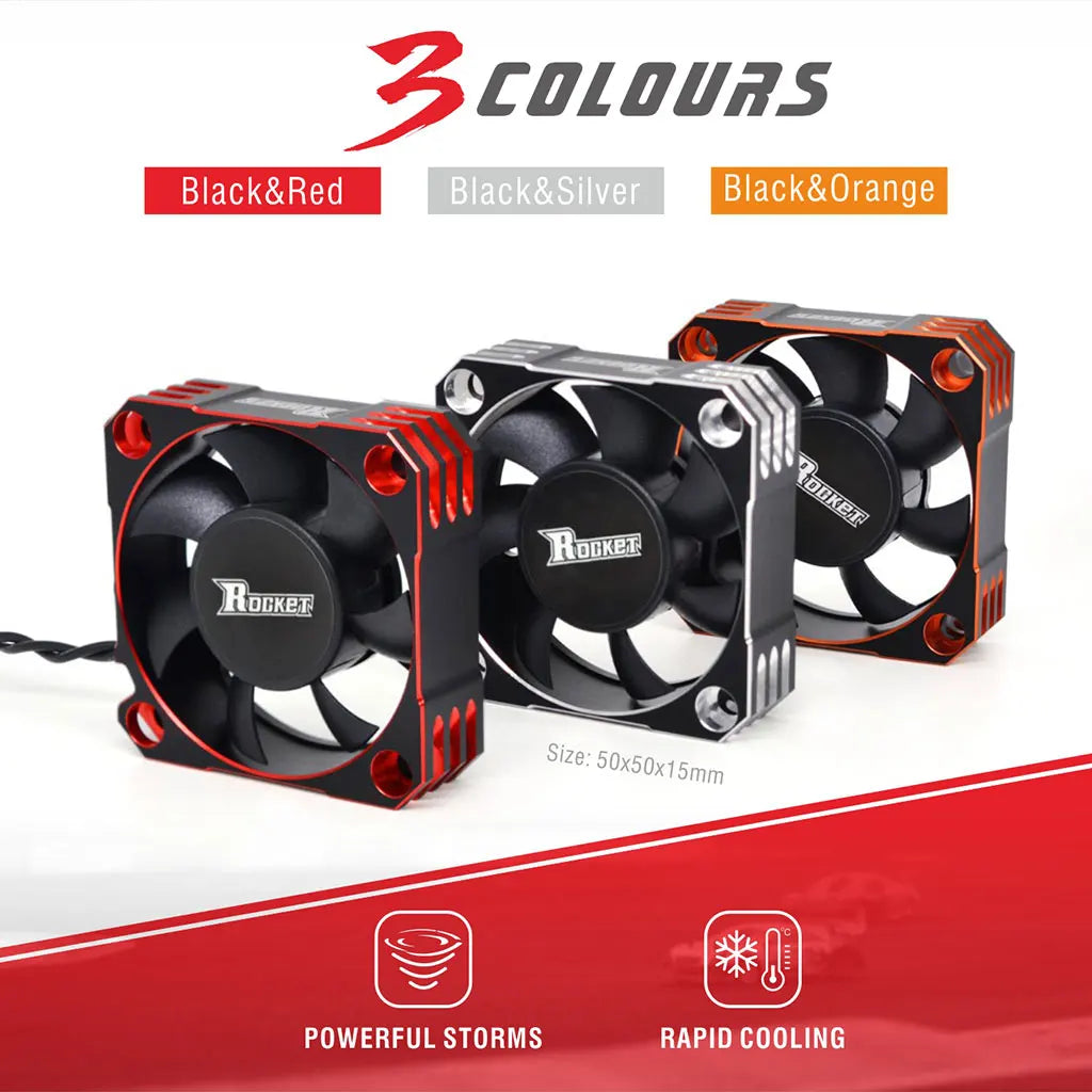 Rocket RC Fan 25mm 30mm 35mm 40mm 50mm SURPASS HOBBY Heat Dissipation Cooling Fan for For 1/10 1/8 Brushless Motor RC Car Part.