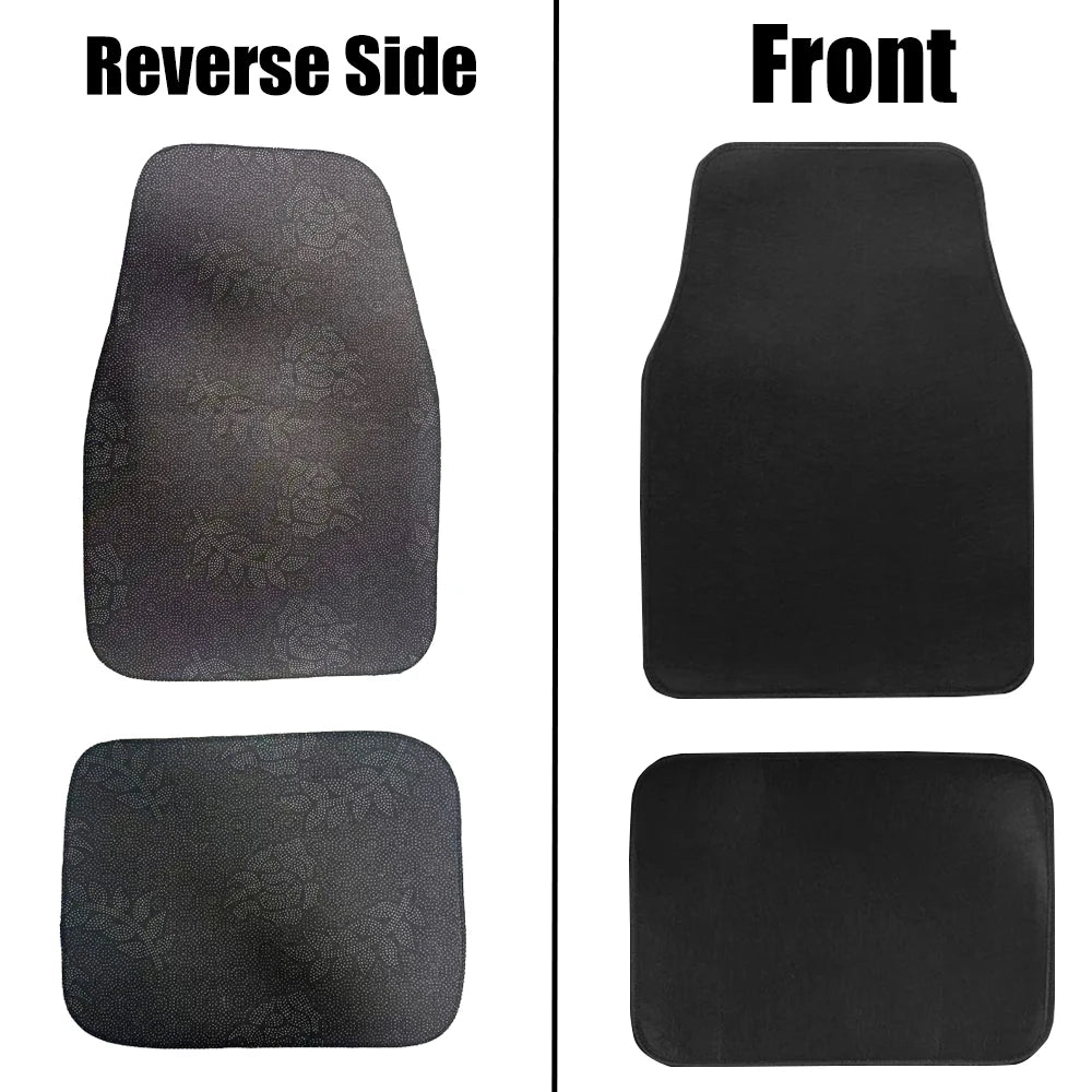 Universal Car Floor Mat Front & Rear Automotive Carpet Floor Mats For Auto SUV Sedans Vans Accessories Dirt and wear-resistant - Free Items Weekend 50% off)