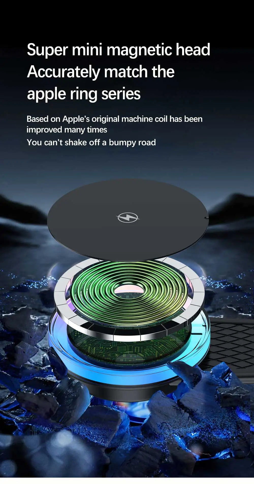 New Magnetic Charger Car Wireless Charger Fast Charging Car Phone Holder Essential Car Charger Strong Magnetic Attraction Safe