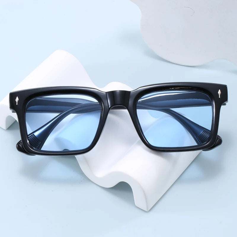 Colorful Square Sunglasses Women Men Vintage Trend Brand Shades Commute Driving Sun Glasses Lady Man UV400 Protective Glasses