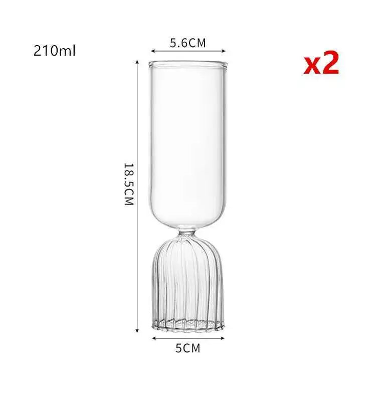 New Kelp Skirt Cocktail Glass Cup Modern Minimalist Glassware Party Champagne Flutes Juice Drink Cup Beer Mug Breakfast Milk Cup