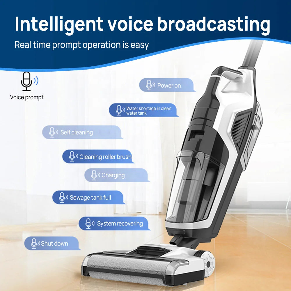 Lightweight Wet Dry Cordless Bagless Upright Vacuum Cleaner for Carpet Hard Floor Cleaning