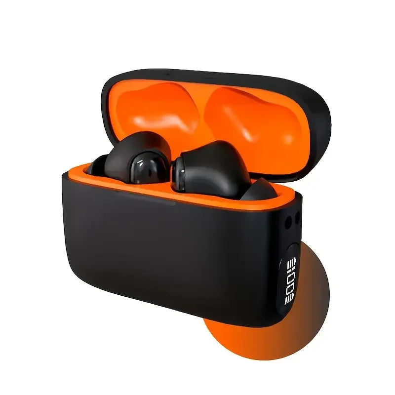 Stereo in ear headphones with high aesthetic value and fresh color scheme, portable wireless earphones with a drawstring, built-