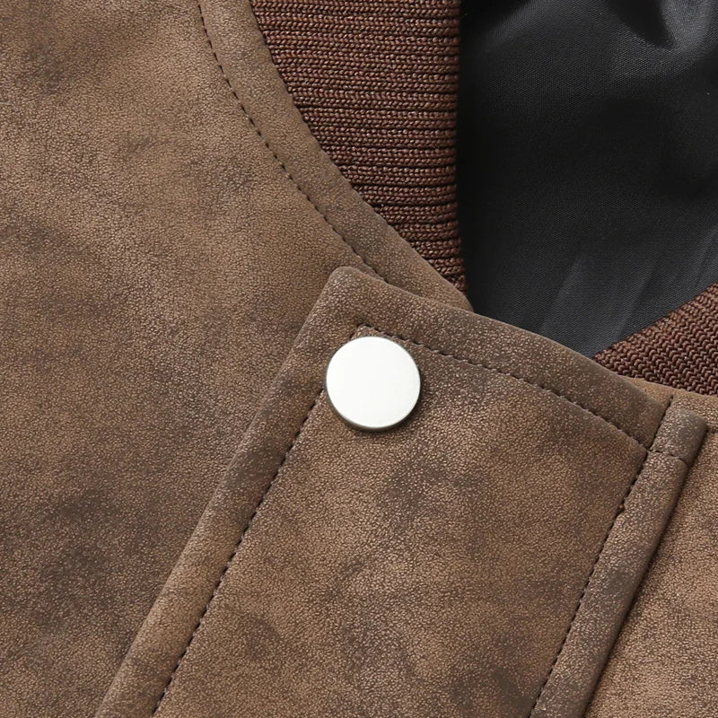 Leather Jacket Men Suede Coats Spring Windbreaker Oversized 6XL 7XL 8XL Plus Size Street Moto Autumn Brand Waterproof Softshell