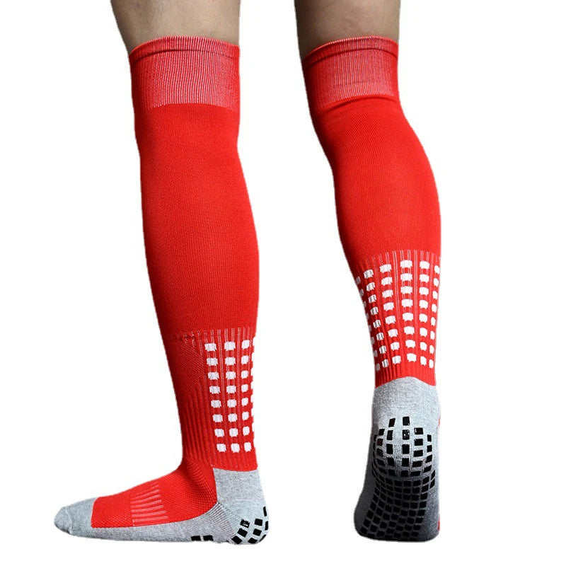 Sports Training Long Football Socks Men's Non-Slip Soccer Socks Breathable Knee High Towel Bottom Stockings For Cycling Hiking