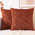 HAPIHAPPY Decorative Throw Pillow Covers 45X45 Set of 2 Soft Plush Pillow Case Pillow Covers Bed Sofa Living Room Pillow Covers