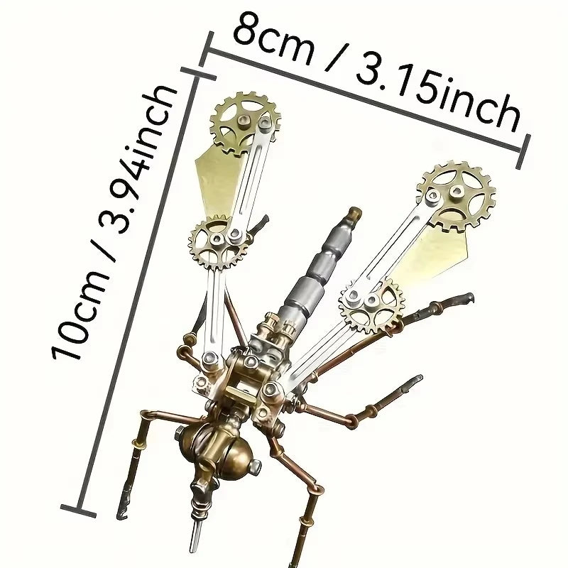 Steampunk Bee 3D Metal Dragonfly spider Puzzle for Adults & Teens DIY Craft Set Gold Mechanical Insect Model Unique Gift Idea
