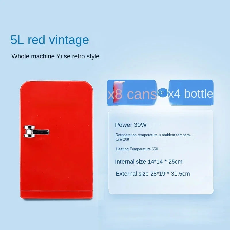 Refrigerator Small Dormitory Household Mini Car Fridge Mini Refrigerator Dual Use in Car and Home Cosmetics Refrigeration