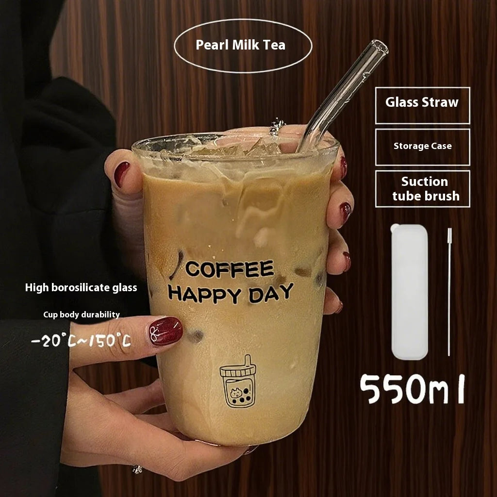 Gianxi High Borosilicate Glass Cup For Household Use Heat-Resistant Water Cup High Aesthetic Coffee Cup