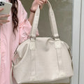 Large Capacity Black Shoulder Bags For Women Large Shopper Bag Solid Color Soft Leather Crossbody Handbag Lady Travel Tote Bag