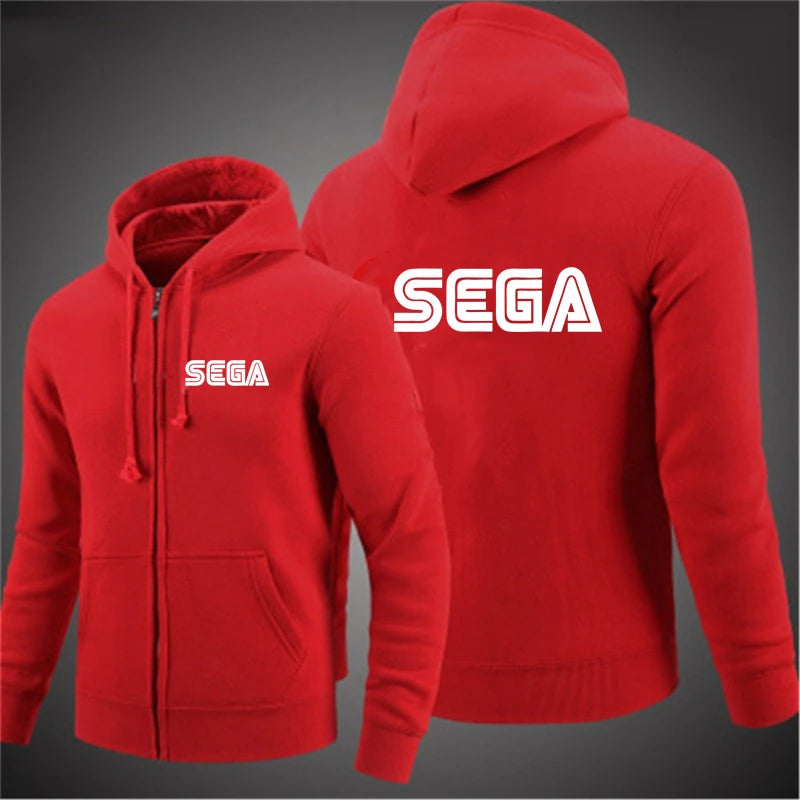 Men Sweatshirts Autumn Sega Pullover Casual Zipper Jacket for Male Hoody Outdoor Sweatshir Autumn Solid Color Turtleneck Swea