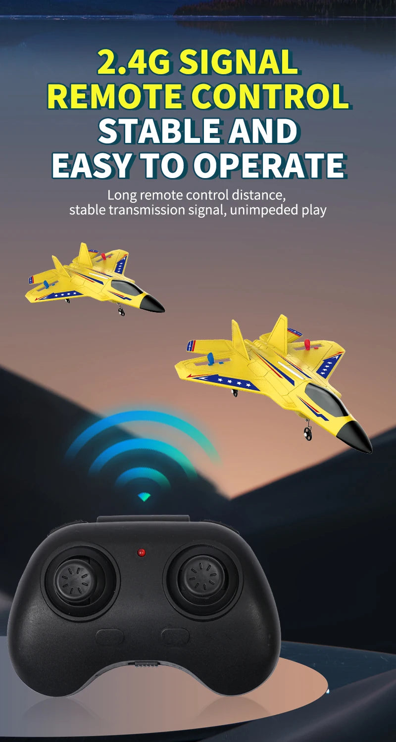 2.4G RC Plane KF803 With LED Lights RC Flying Model Glider Remote Control Vertical Plane EPP Foam Airplane Children Gifts Toy
