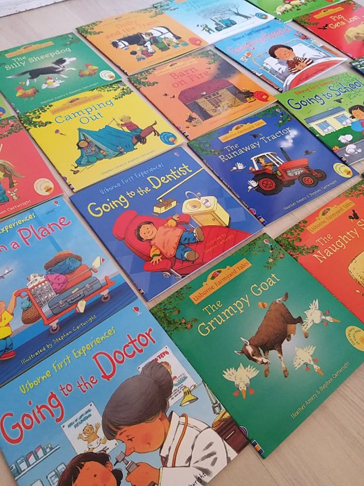 10Books/set 15X15Cm Kids Usborne Picture Books for Children Baby Famous Story English Child Book Educativo Infantil