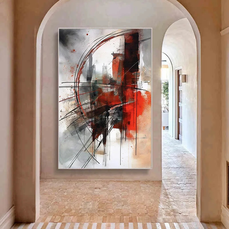 Classic Abstract Wall Art Matte Colour Oil Painting on Canvas Print Poster Home Decor Living Room Bedroom Decorative Painting - Free Item