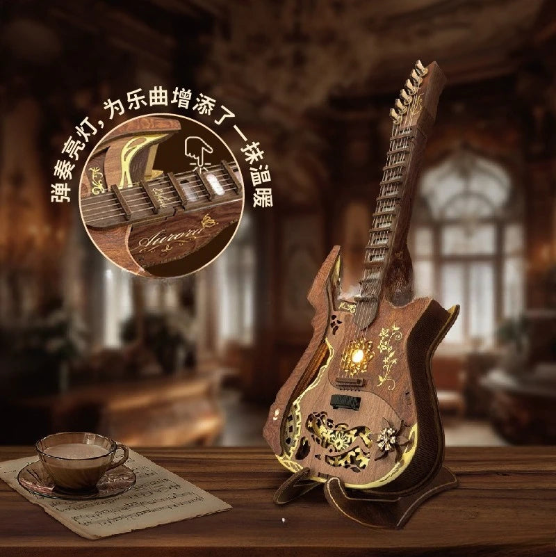 Guitar can be played DIY hand-assembled music theme birthday gift commemorative ornament