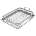Air Fryer Basket for Oven,Stainless Steel Crisper Tray and Pan, Deluxe Air Fry in Your Oven, 2-Piece Set, for the Grill