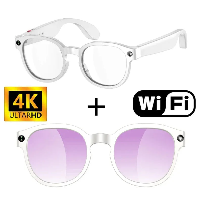 2026 New AI Smart Glasses AI Translation 8MP HD Camera 4K Shooting Image Bluetooth Call Recording Music Smart Sunglasses