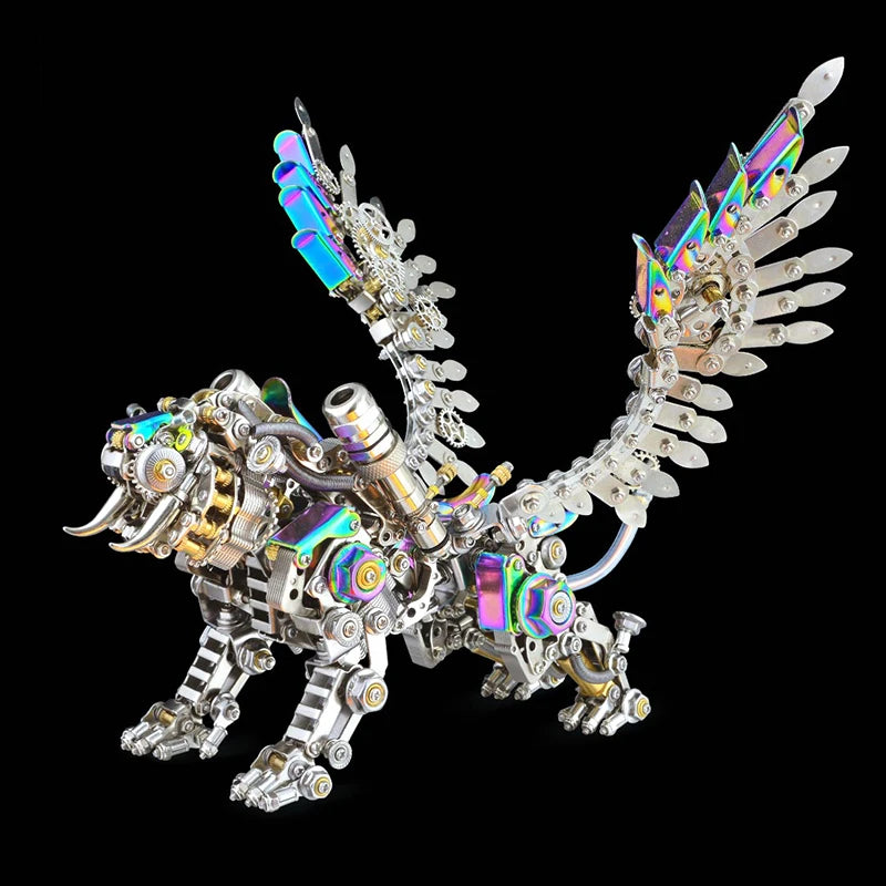 3D Metal Three-Dimensional Mechanical Tiger Model Puzzle DIY Assembly Building Blocks Toys  for Adult Children Gift