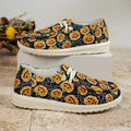 Loafers Women's Christmas Snowman Elk Graphic Print Lace-up Round T Women's Vulcanize Shoes Canvas Women Flat Shoes Zapatos - Free Item Weekend (50% off).