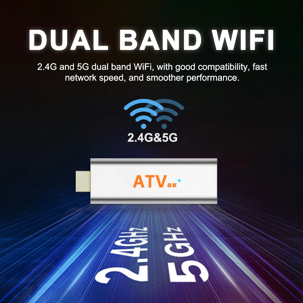 Smart TV Stick Q15 Bluetooth 6.0 Android 16 Streaming Media Player Allwinner H313 Wifi 5G 8K Video 4K HDR10 Netflix Set Top Box