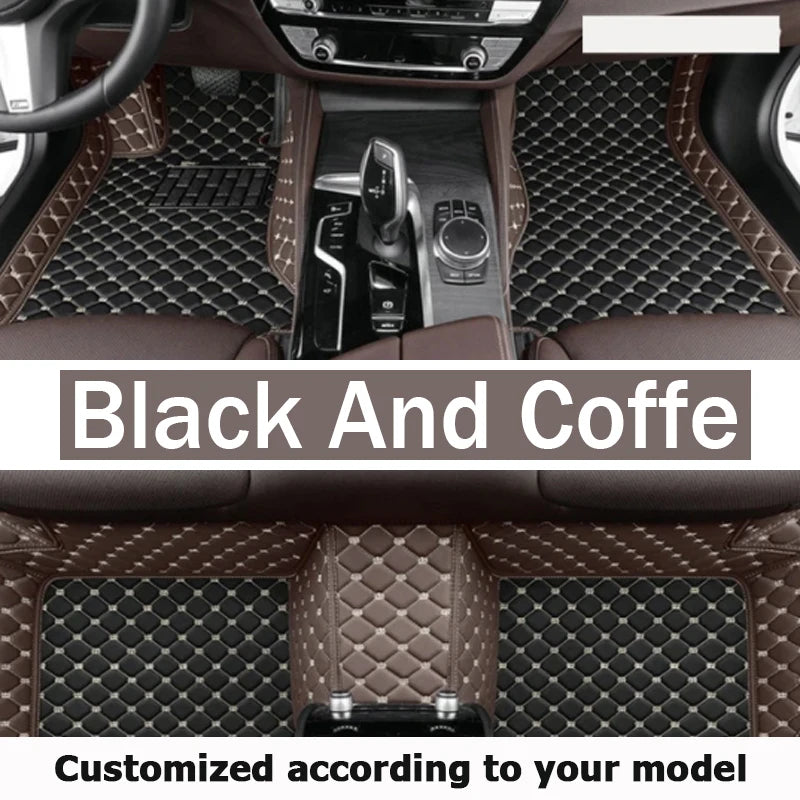 Custom Automotive Car Floor Mats For Mercedes W124 1985 1986 1987 1988 1989 Auto Luxury Leather Men Women Car Mats Full Coverage