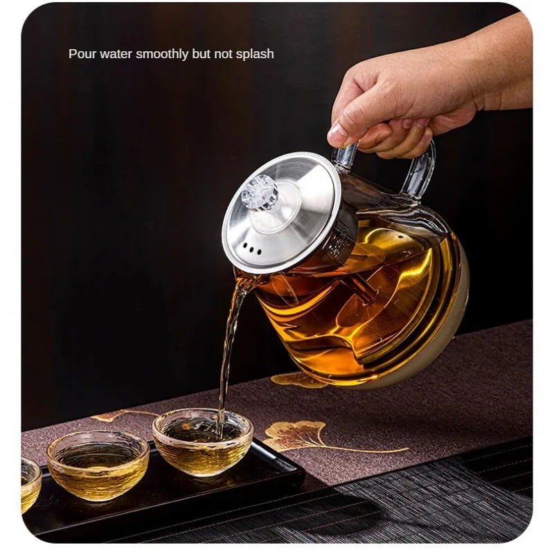 Automatic WaterFeeding Electric Kettle, BuiltIn Tea Maker for Tea Table Use, Temperature Control Pot, OneTouch Operation