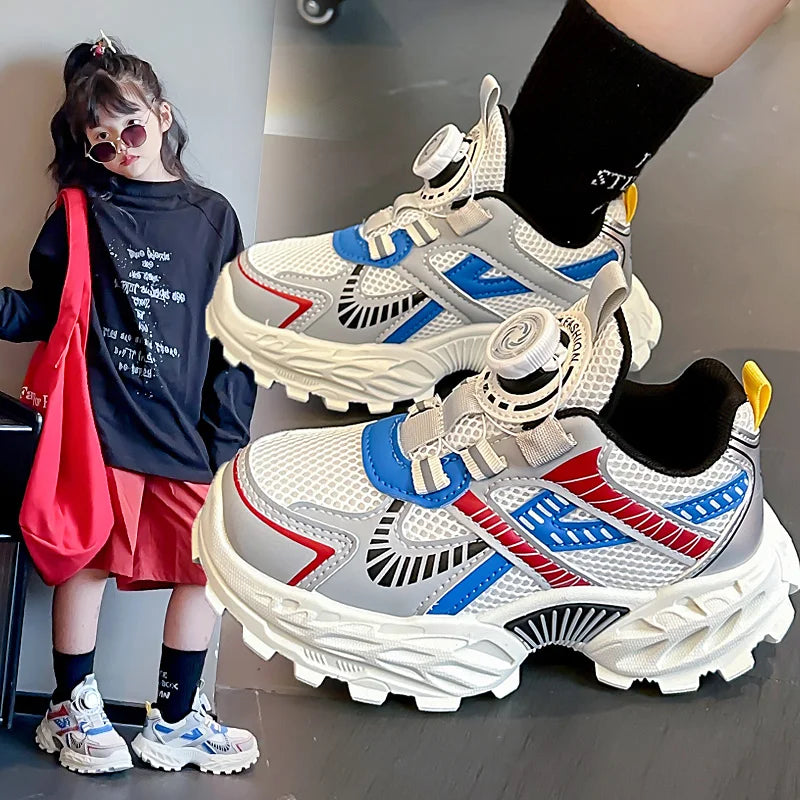 Kids Shoes 2026 New Spring and Autumn Breathable, Fashionable, Casual Sports Basketball Shoes, Teenagers' Spring Running Shoes