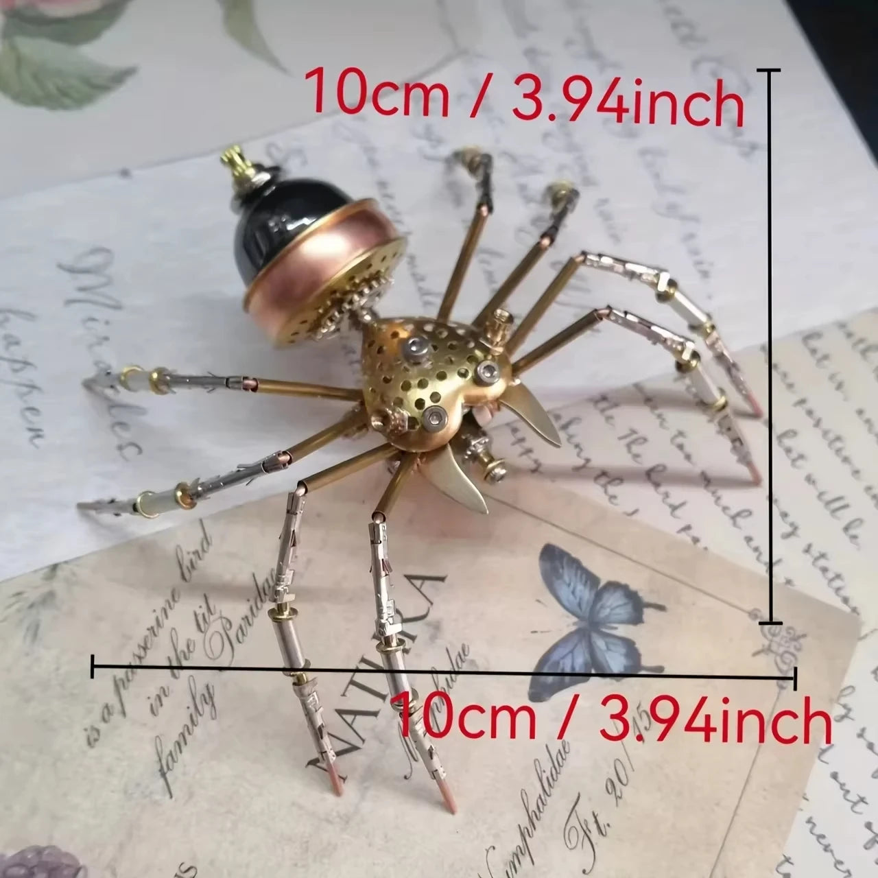 Steampunk Bee 3D Metal Dragonfly spider Puzzle for Adults & Teens DIY Craft Set Gold Mechanical Insect Model Unique Gift Idea
