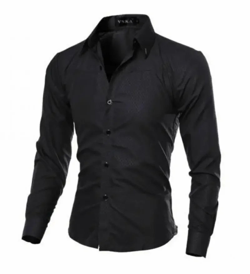 2026 Mens Luxury Casual Formal Shirt Spring Summer Men Slim Fit Business Dress Shirts Male Turn-Down Collar Blouse Men Clothing