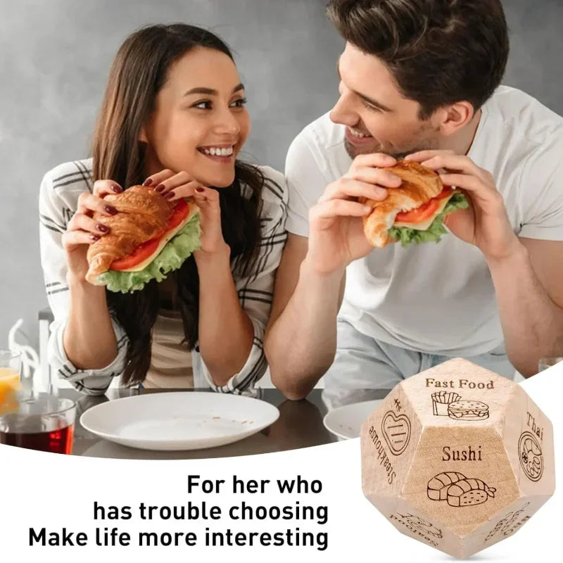 Valentines Day Gifts for Him Her,Date Night Food Decision Dice,Funny Couples Gifts for Boyfriend Girlfriend Anniversary Birthday