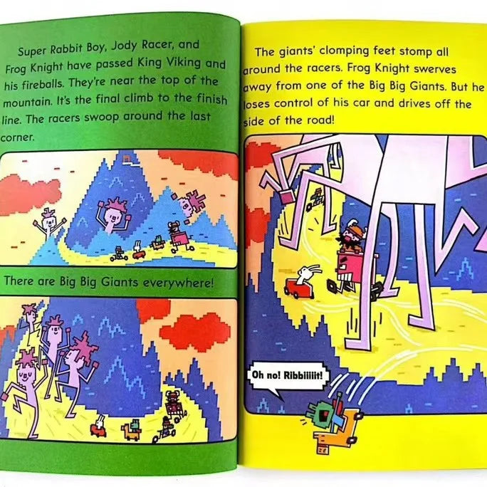 16 Book/Set Press Start English Story Picture Books for Children Learn English Reading Books for 5-8Year-Old Kids