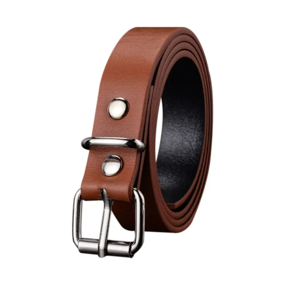 Boys Girls Luxury Design Vintage Retro Pin Buckle Waistband Trouser Dress Belts Children Leather Belt Thin Waist Strap