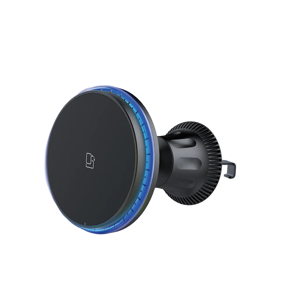 Magnetic Car Wireless Charger. Super Strong Magnetic Adsorption.Small Size And Portable.Fast charging.Blue Light/Scrolling Light
