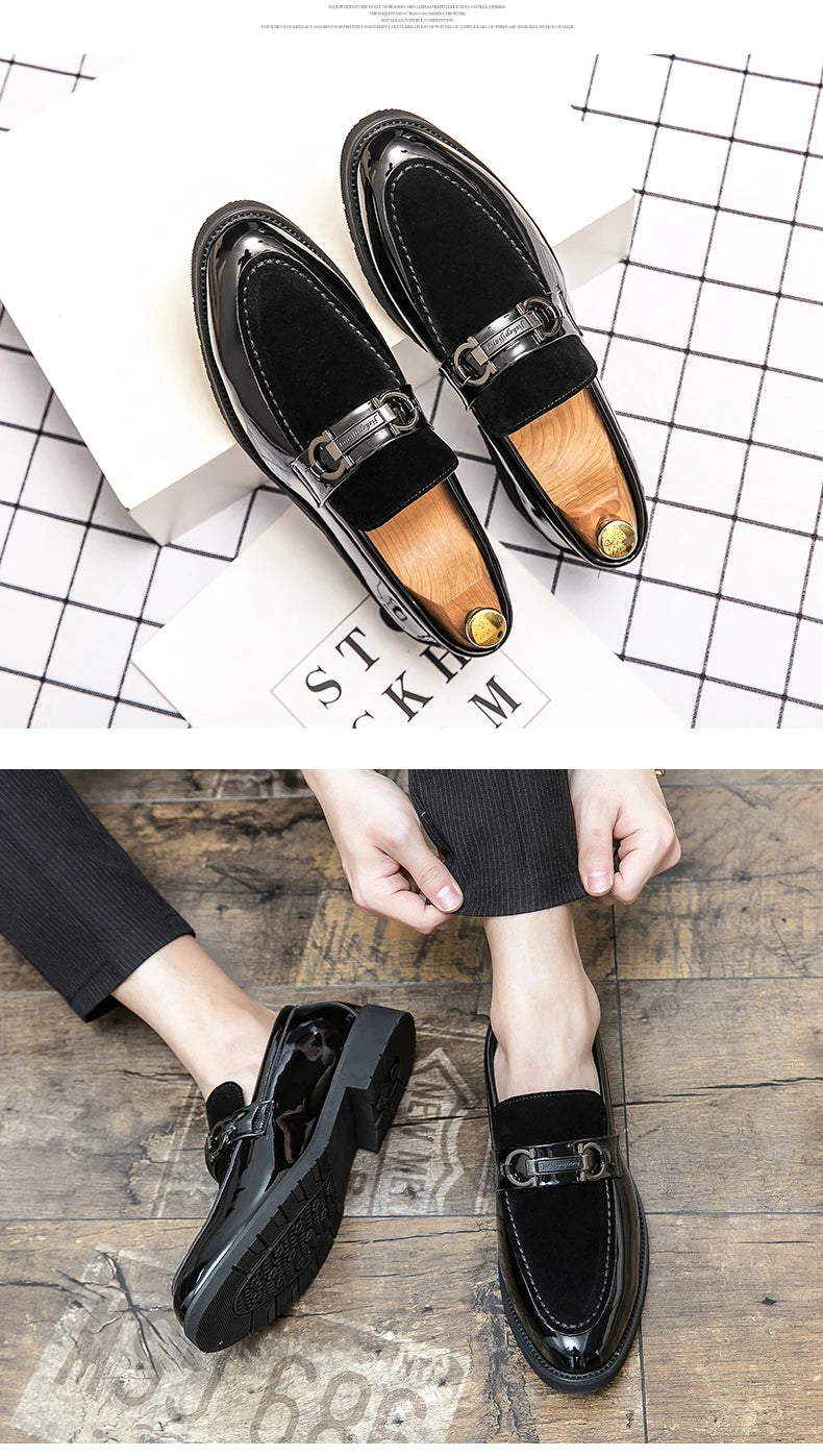Men's Dress Shoes Trend Office Social Leather Shoes For Men Large Size 48 Casual Business Wedding Formal Shoes Male
