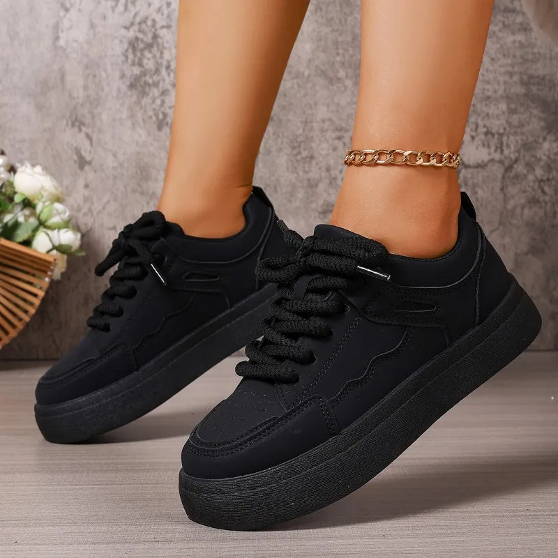 Women's Sneakers 2025 Spring and Autum New Fashion Design Thick-Soled Shoes Versatile Casual Sneakers Женская Обувь