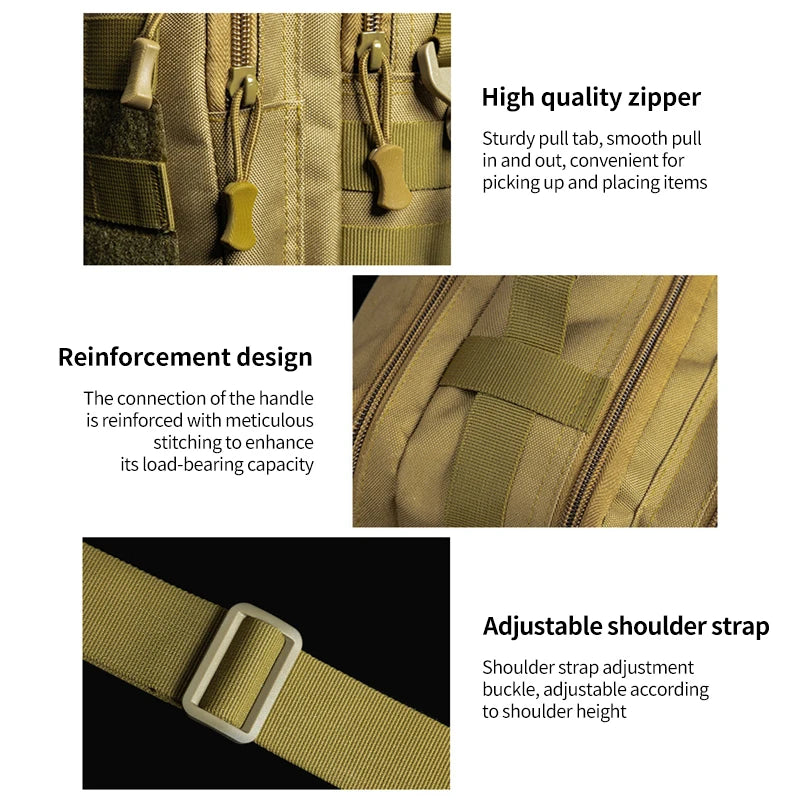 Outdoor Tactical Handbags Shoulder Bag Camping For Man Hiking Travel Climbing Fishing Chest Bag Outdoor Cycling Camping