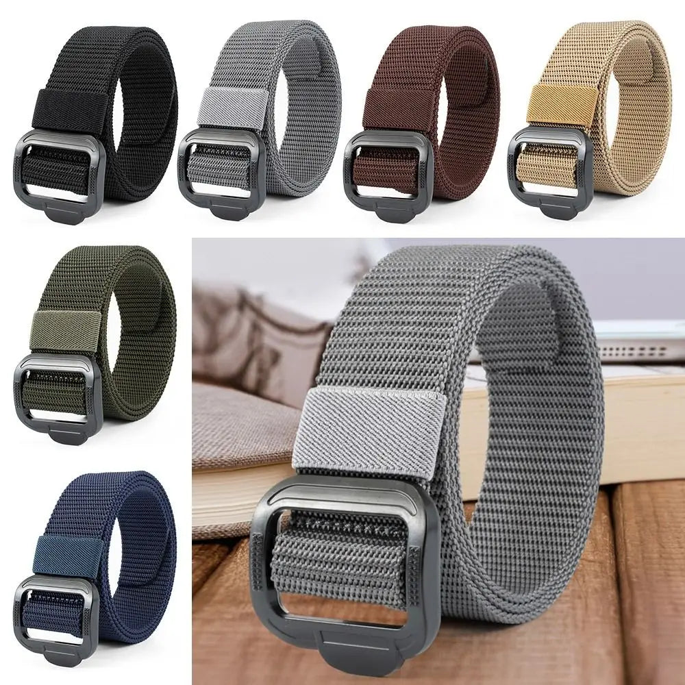 Fashion Vintage Retro Nylon Tactical Belt Trouser Dress Belts Non-Porous Buckle Waistband Waist Strap
