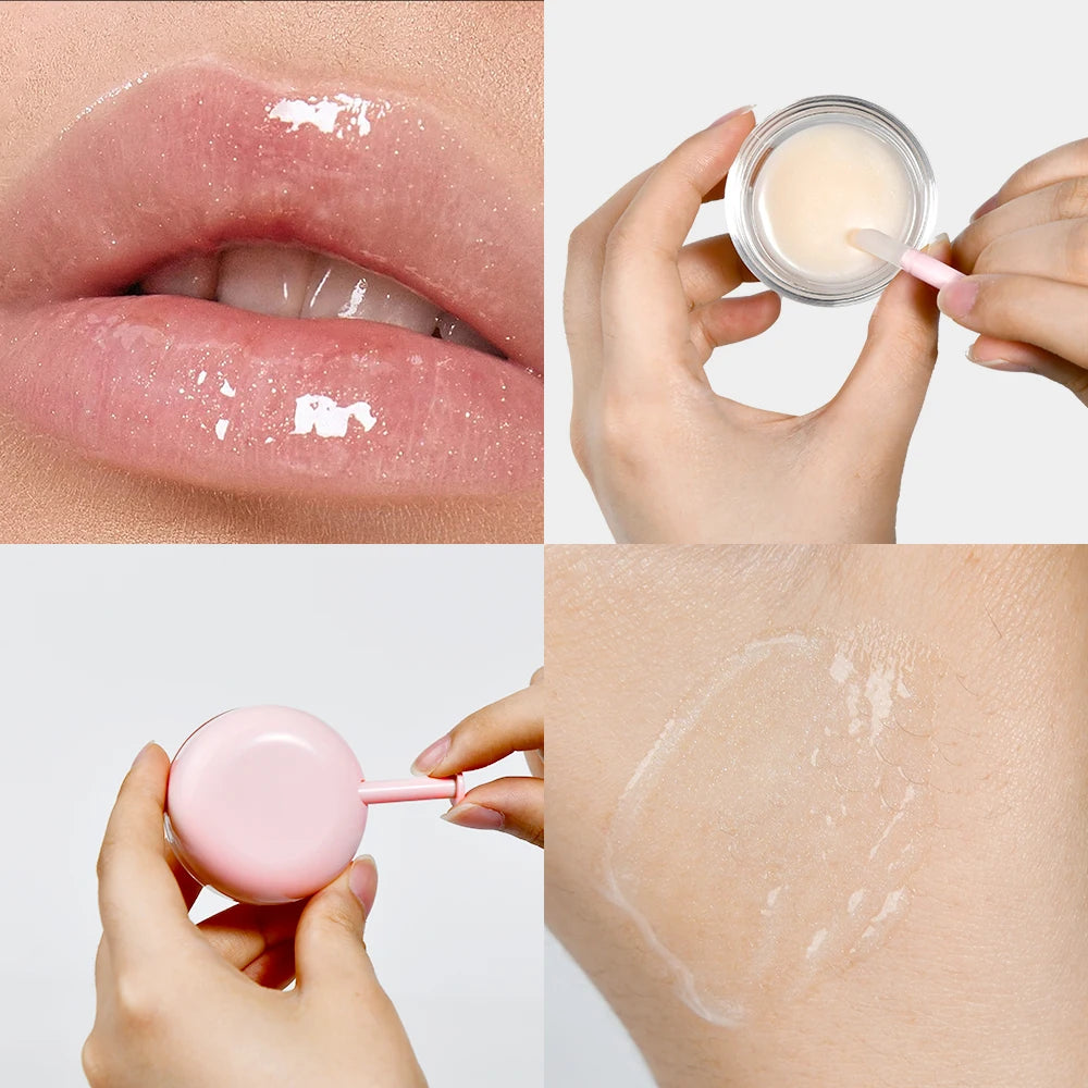 Lip Treatment Balm Hydrate Visibly Plump Lips Exfoliating Clean Moisturizer Makeup Beauty Health Care Products Skin Care Gift
