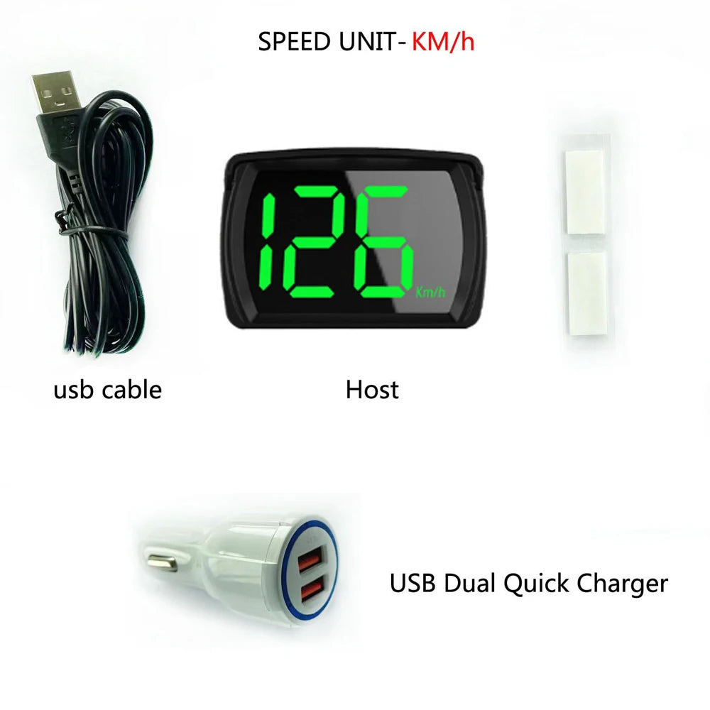 Car HUD Display Car Headup Display MPH GPS Digital Speedometer with LED Large Font Display for Car Truck SUV Motorcycle