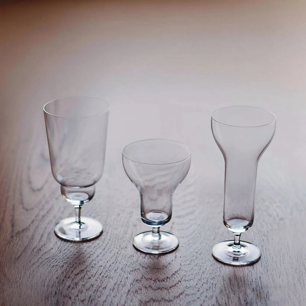 Handmade Glass Stemmed Goblet Vintage Small Martini Glass Coffee Cup Dessert Cup