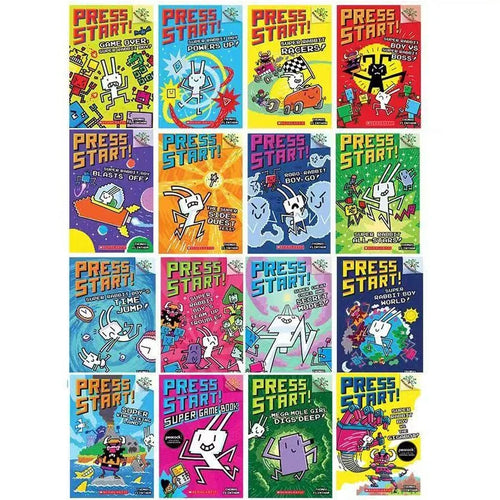 16 Book/Set Press Start English Story Picture Books for Children Learn English Reading Books for 5-8Year-Old Kids