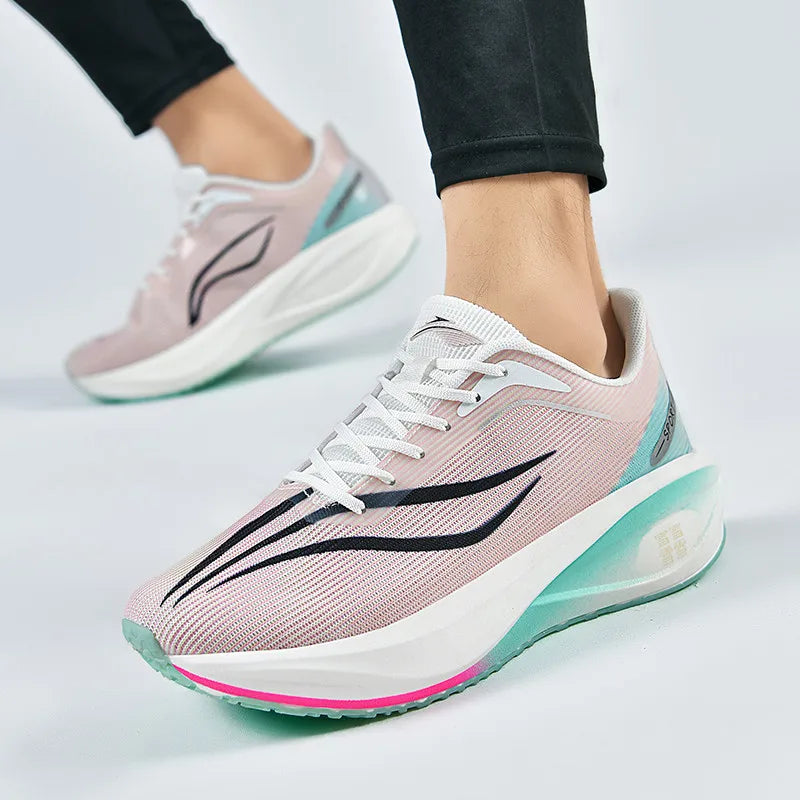 New Running Shoes for Jogging and Marathon Sports, Mesh Fabric with True Carbon Plate, Men's and Women's Hiking Shoes 2025 Men's