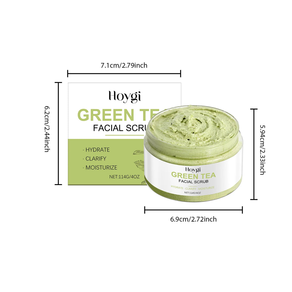 Green Tea Facial Scrub: Cleanses Pores Moisturizes Gently Exfoliates Enhances Skin Radiance, And Deeply Nourishes Facial Skin