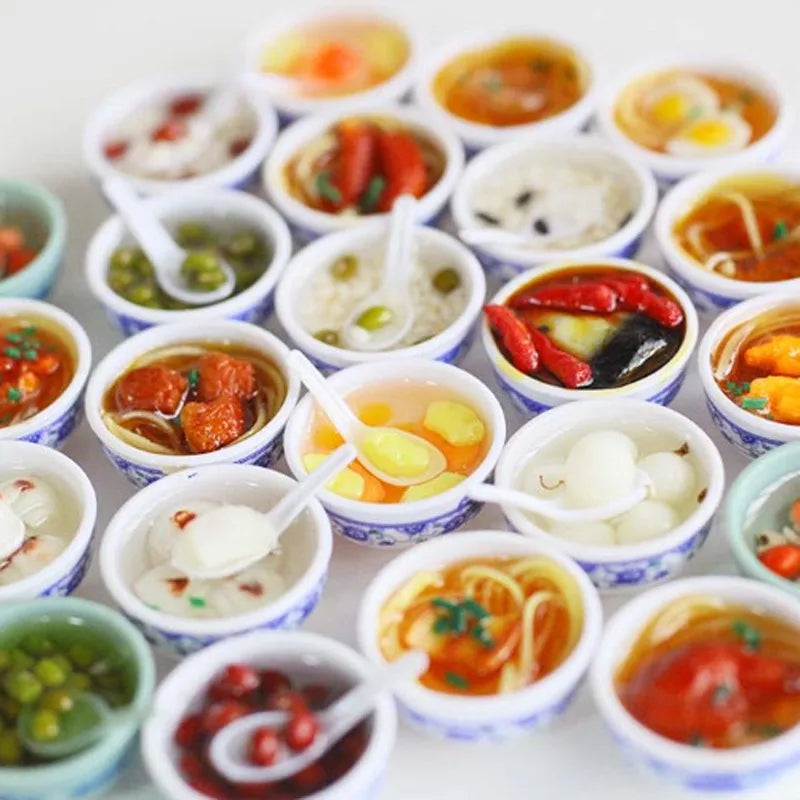 2PCS 1:6 Scale Dollhouse Miniature food Japanese Seafood Noodles Pretend Kitchen food for Blyth,1/6 Doll Accessories - Free Item.