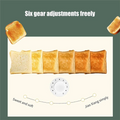 Retro Toaster 2 Slice With 6 Functions, Stainless Steel Toaster Removable Crumb Tray, Under Base Cord Storage US Plug-AT64